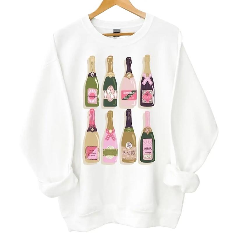 Champagne T-Shirt Sweatshirt Hoodie, Champagne Lovers - Champagne Bottles Shirt | HypeDripTees.com