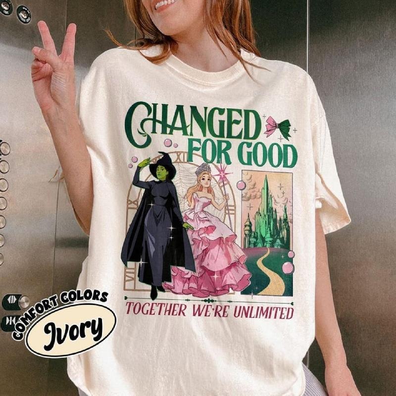 Changed For Good Shirt, Wicked Elphaba and Glinda Shirt Hoodie, Sweatshirt | HypeDripTees.com