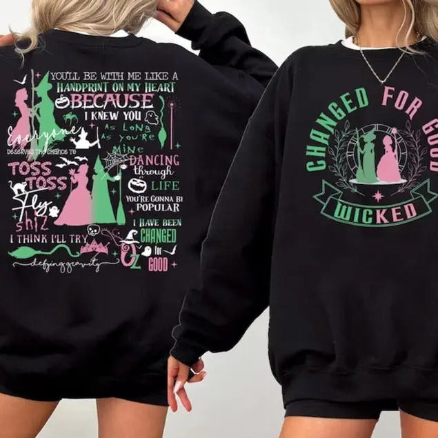 Changed For Good Sweatshirt, Wicked Defy Gravity , Wicked Sweatshirt, Wizard of Oz shirt Broomstick, Wizard of Oz...