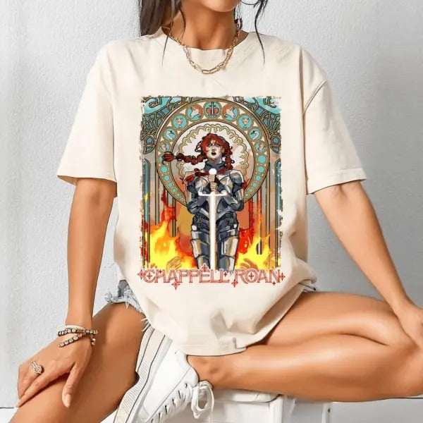 Chappell Roan Joan Of Arc Knight Shirt_Cotton T-Shirt, Perfect Tee, Gifts For Boyfriend and Girlfriend T-Shirt Hoodie,...