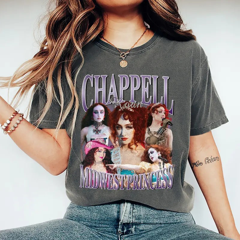 Chappell Roan Shirt, Midwest Princess Shirt, Chappell Roan Merch, Fan Tee, Merch Gift Hoodie, Sweatshirt | HypeDripTees.com