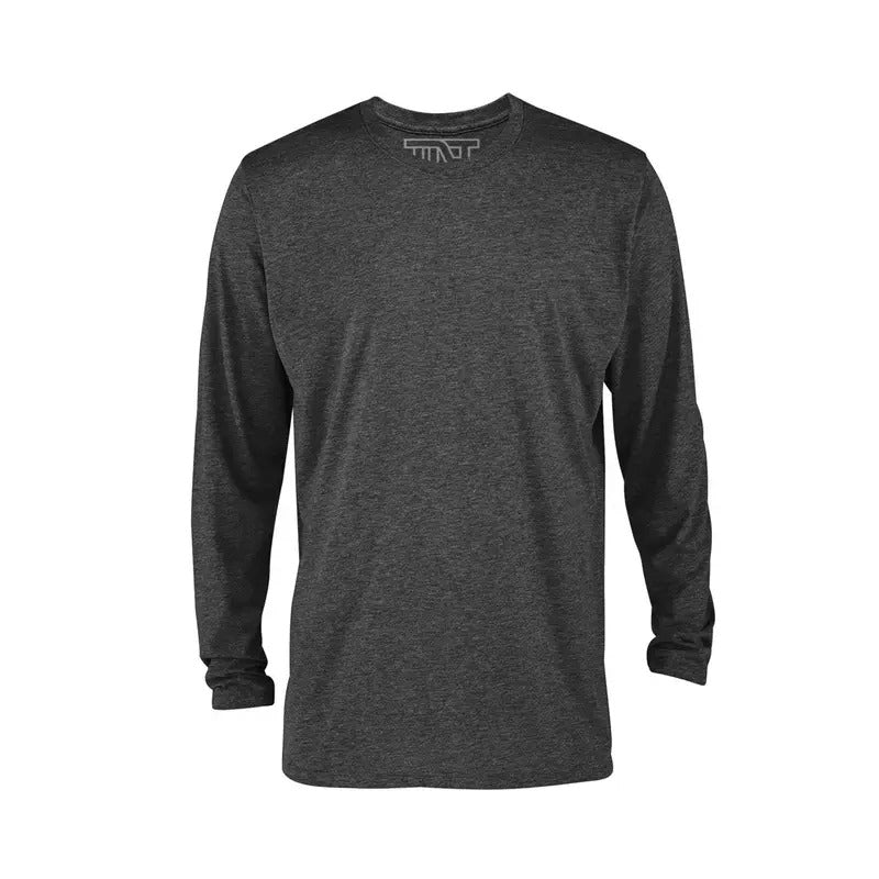 Charcoal Heather Long Sleeve T-Shirt - Gray Hoodie, Sweatshirt | HypeDripTees.com