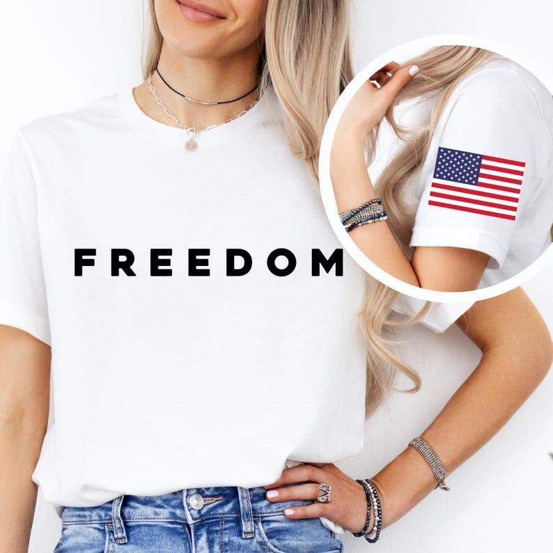 Charlie Kirk Freedom T-Shirt, USA Flag Tee, Patriotic American Shirt, Charlie Kirk Graphic Tee Hoodie, Sweatshirt