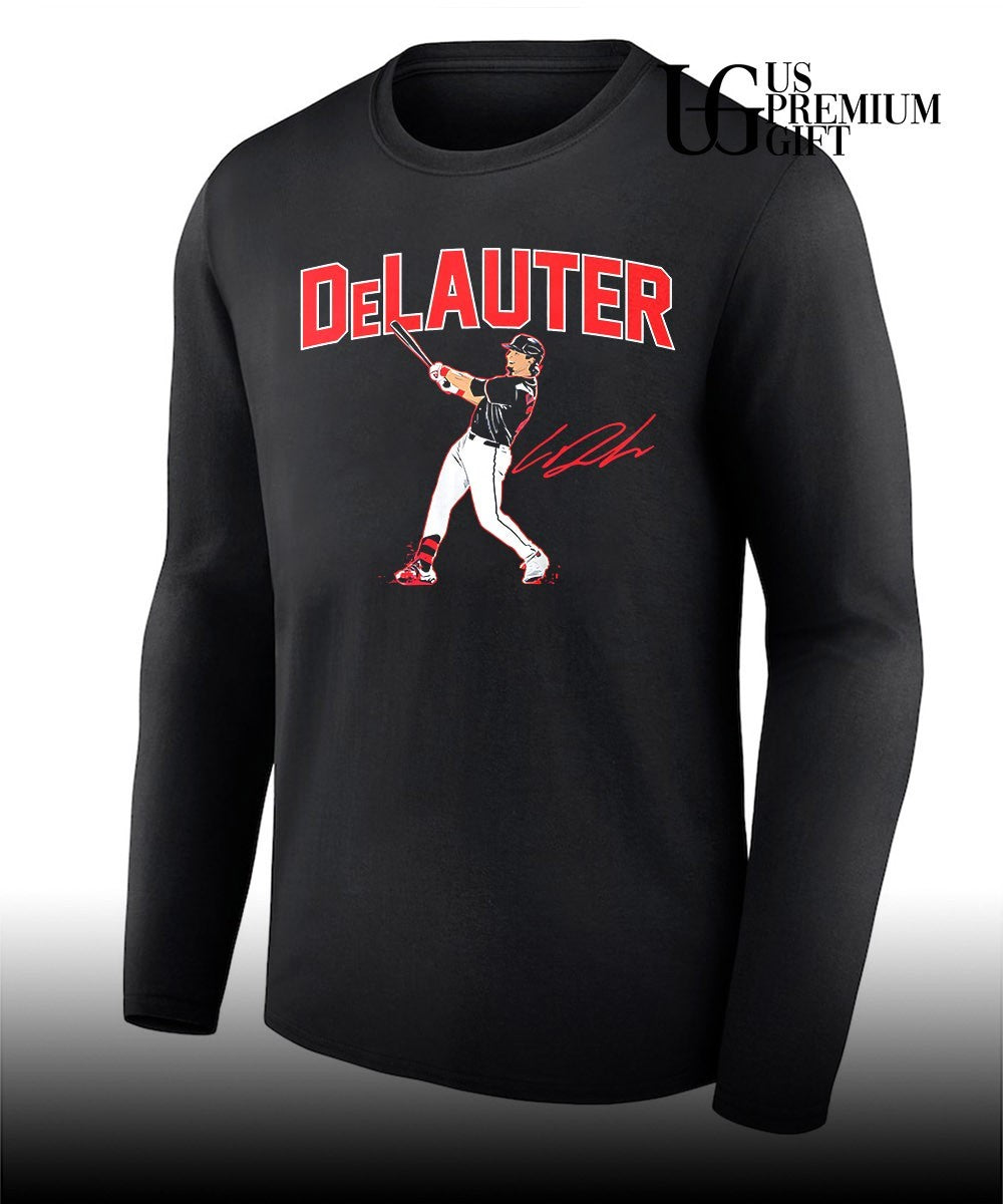 Chase DeLauter Cleveland Guardians baseball slugger swing signature shirt