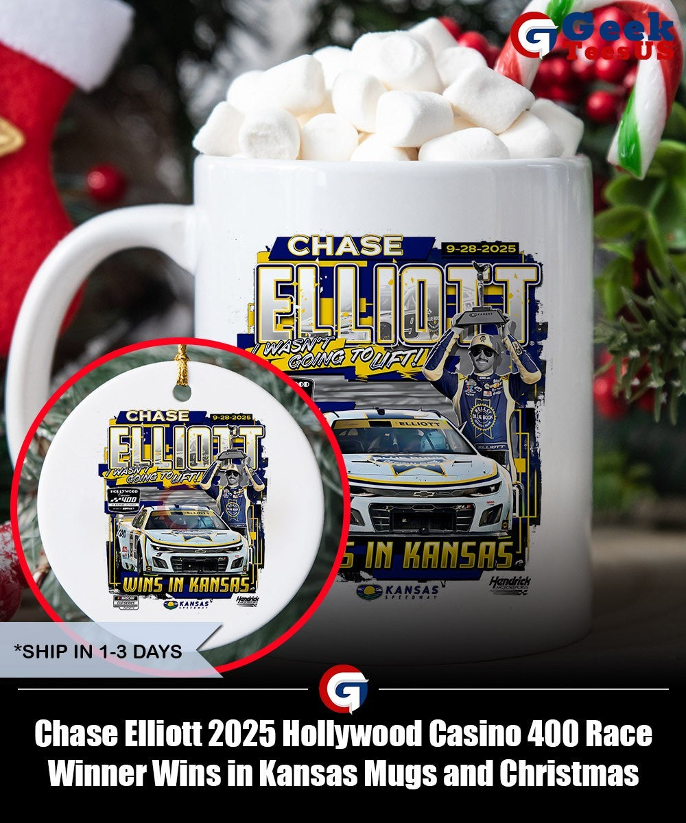 Chase Elliott 2025 Hollywood Casino 400 Race Winner Wins in Kansas shirt