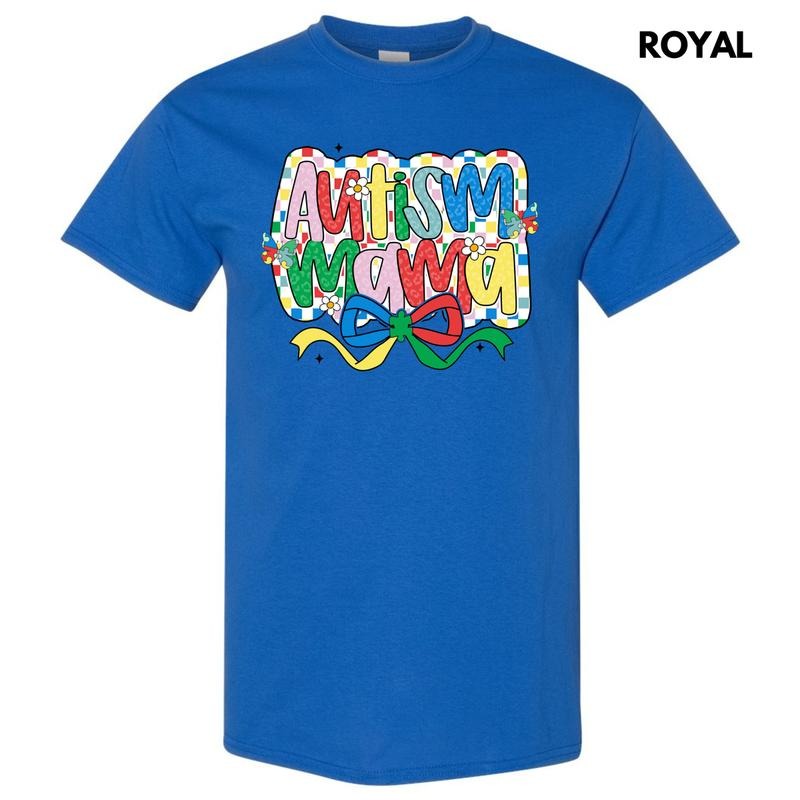 Checker Autism Mama Gildan Short Sleeve T-Shirt 'NLB' Hoodie, Sweatshirt | HypeDripTees.com