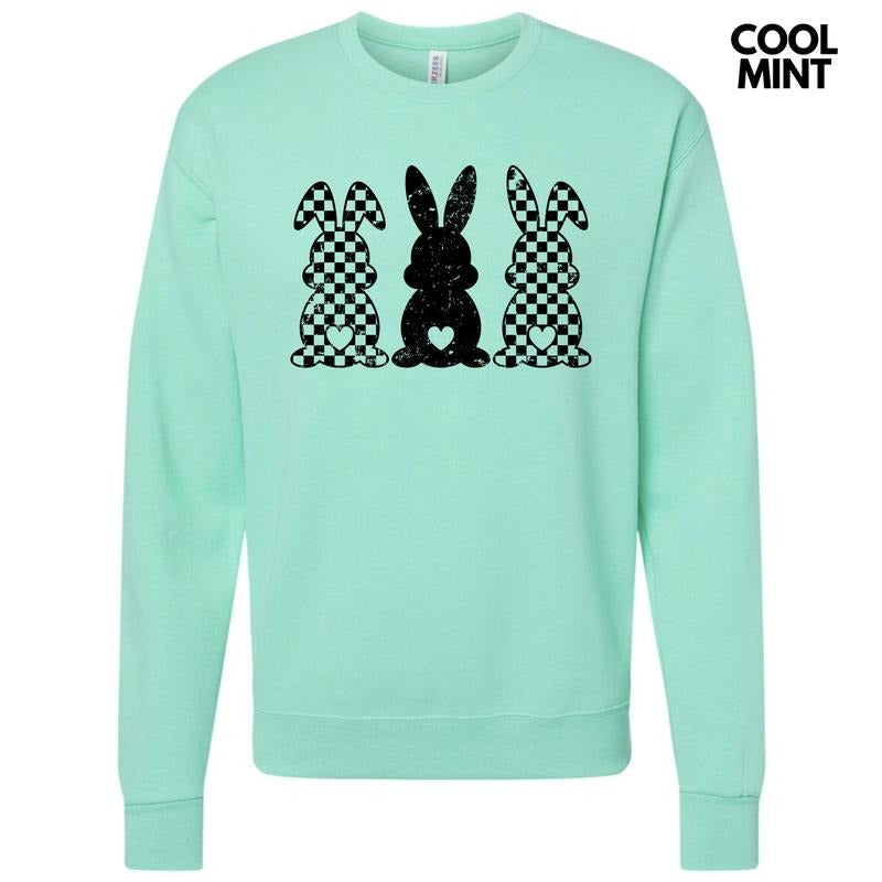 Checker Bunny Trio Sweatshirt 'NLB' T-Shirts, Hoodie | HypeDripTees.com