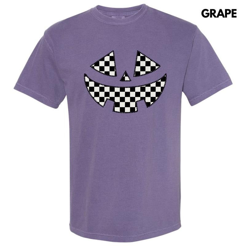 Checker Jack O Lantern Face Comfort Colors T-Shirt 'NLB' Hoodie, Sweatshirt | HypeDripTees.com