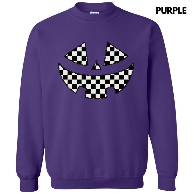 Checker Jack O Lantern Face Sweatshirt 'NLB' T-Shirts, Hoodie | HypeDripTees.com