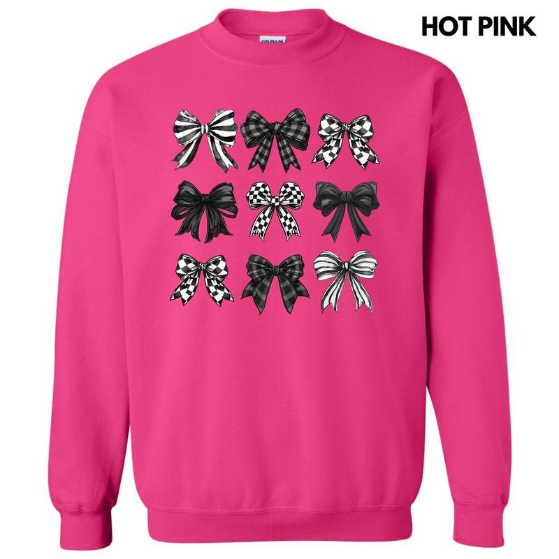 Checkered Black Bow Collage Sweatshirt 'NLB' T-Shirts, Hoodie | HypeDripTees.com