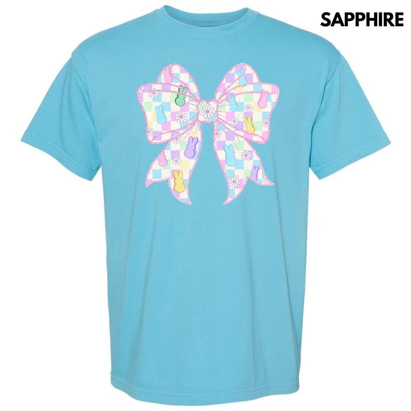 Checkered Peeps Bow Comfort Colors T-Shirt 'NLB' Hoodie, Sweatshirt | HypeDripTees.com