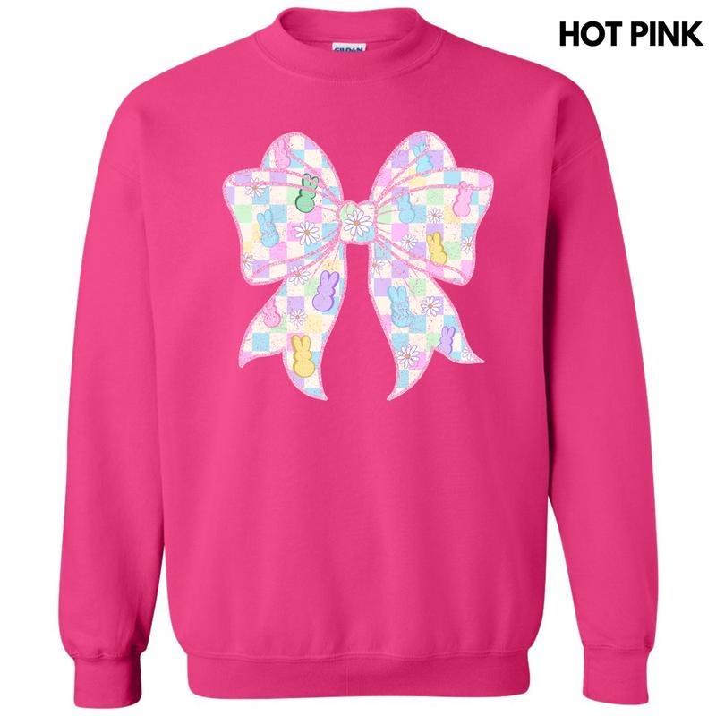 Checkered Peeps Bow Sweatshirt T-Shirts, Hoodie | HypeDripTees.com