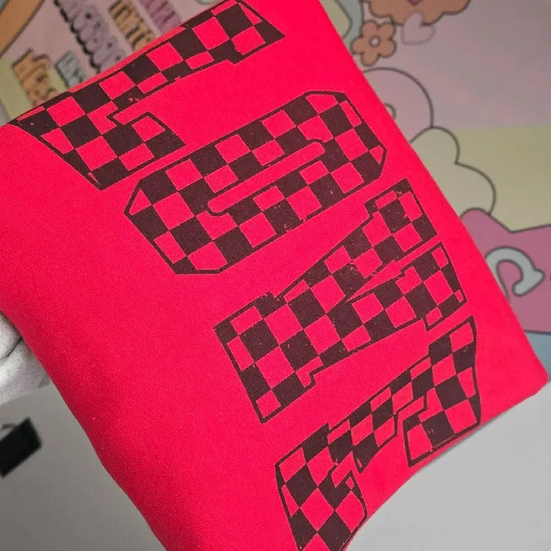 Checkered Print Love Cozy Valentines Day Sweatshirt T-Shirts, Hoodie | HypeDripTees.com