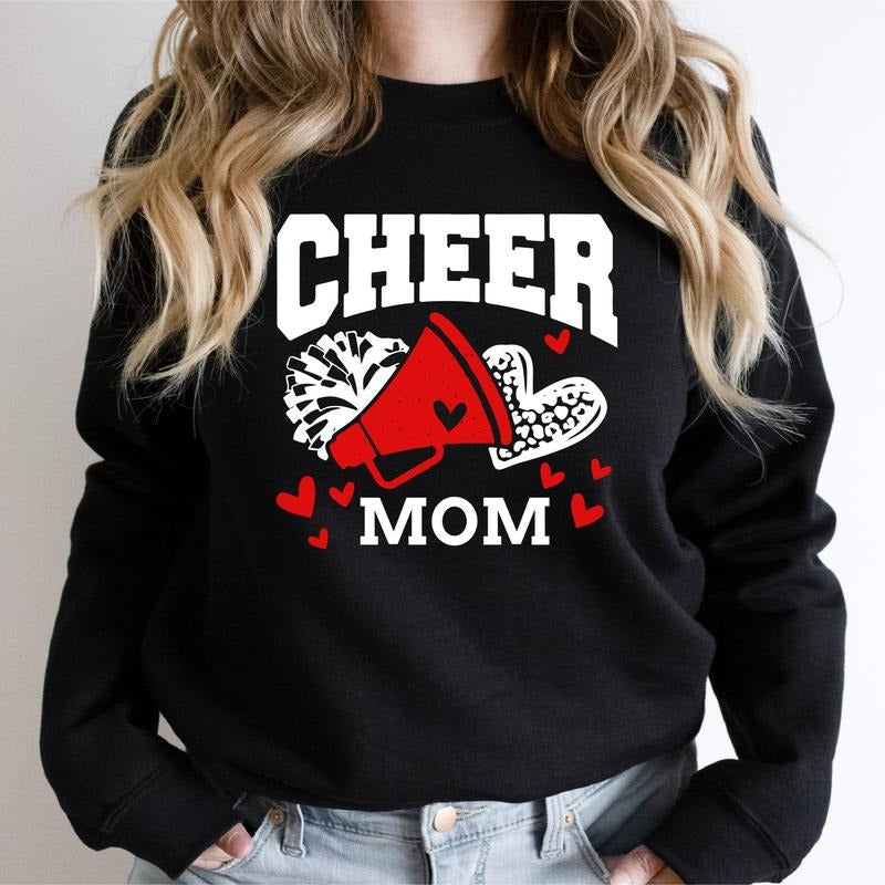 Cheer Mom Sweatshirt, Cheerleader Hoodie, Sport Team Support Sweater For Mama, Cheerleading Hoodie, Coach Mother Birthday Gift Sweatshirt.