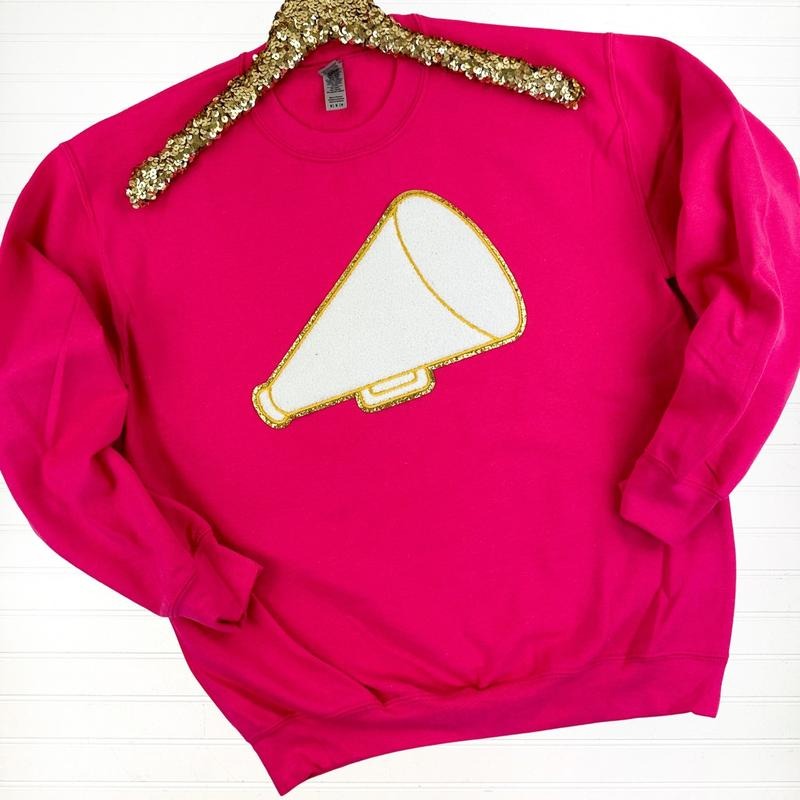 Cheer On Patch Sequin Sweatshirt T-Shirts, Hoodie | HypeDripTees.com