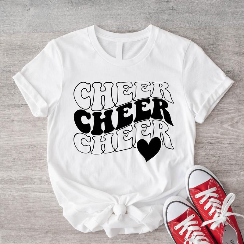 Cheer Shirt, Cheerleading T-Shirt, Matching Cheer Squad Tee, Sport Team Support Tee, Cheerleader Tee, Cheer Mom Gift...