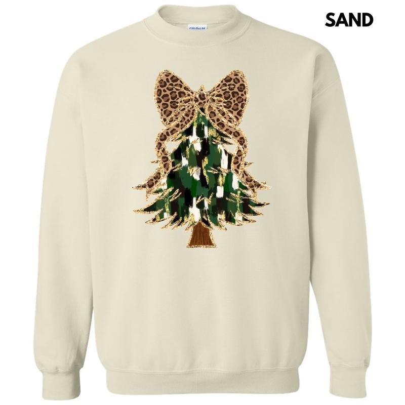 Cheetah Bow Brushstroke Tree Sweatshirt 'NLB' T-Shirts, Hoodie | HypeDripTees.com