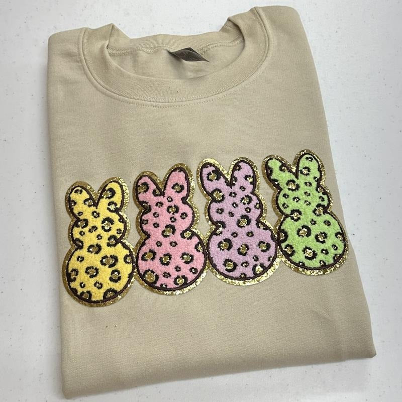 Cheetah Peeps Chenille Patch Sweatshirt T-Shirts, Hoodie | HypeDripTees.com