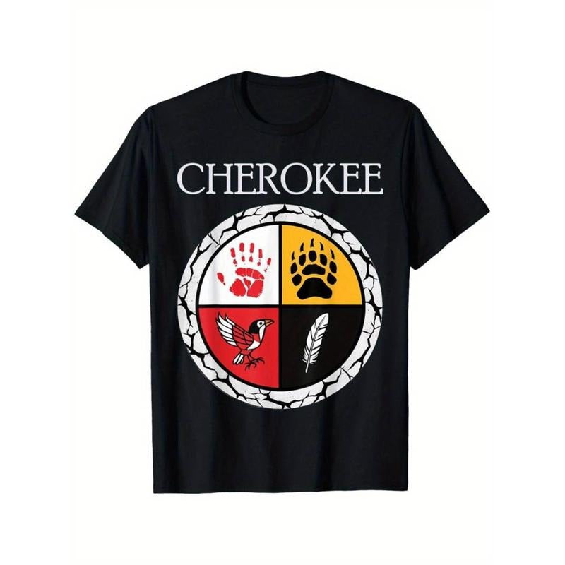 Cherokee Tribe Indian Medicine Wheel T-shirt, 100% pure cotton, holiday gift, jumpsuit, men, women, Dad, Family, Mom,...