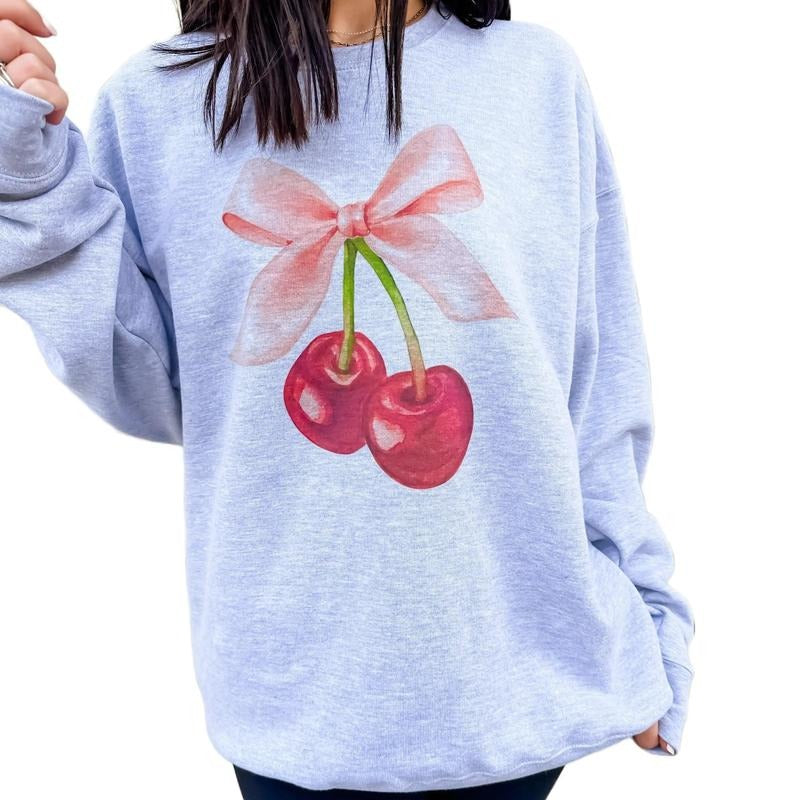 Cherries Graphic Sweatshirt T-Shirts, Hoodie | HypeDripTees.com