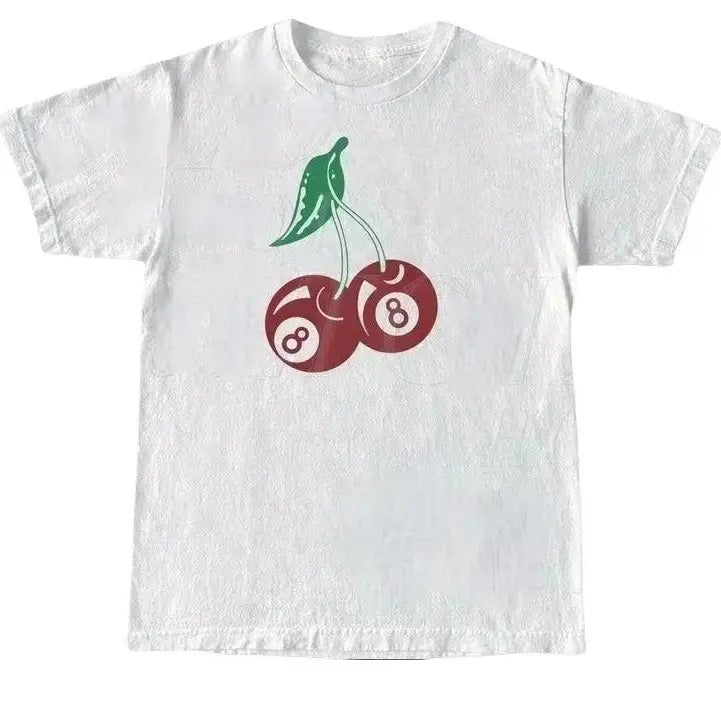 Cherry 8 Ball 90s Graphic T-Shirt, Retro Billard Lovers Shirt, Y2k Lucky Tee Hoodie, Sweatshirt | HypeDripTees.com