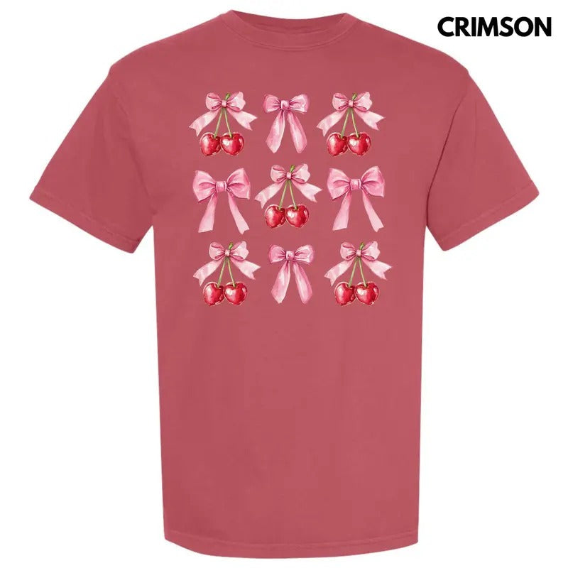 Cherry Collage Coquette Comfort Colors T-Shirt 'NLB' Hoodie, Sweatshirt | HypeDripTees.com
