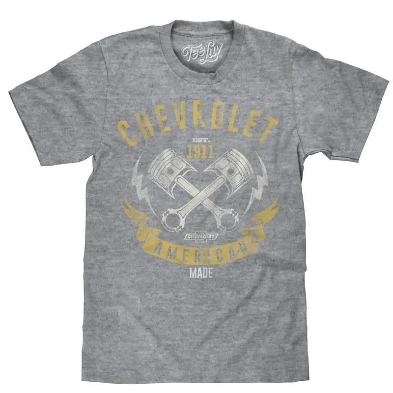 Chevrolet American Made T-Shirt - Gray Hoodie, Sweatshirt | HypeDripTees.com