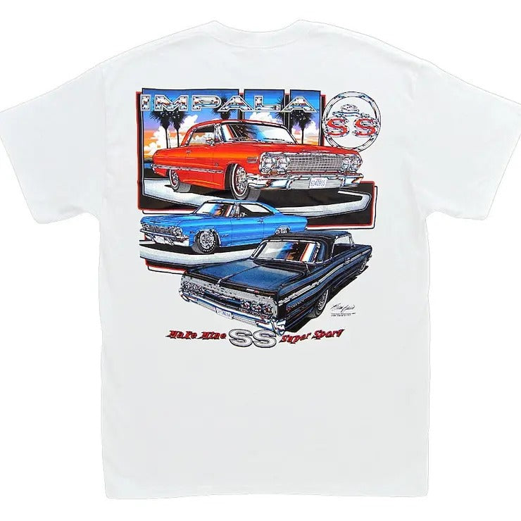 Chevrolet Impala SS White T-Shirt - Chevy Super Sport 409 1963 1964 1965 1966 Hoodie, Sweatshirt | HypeDripTees.com