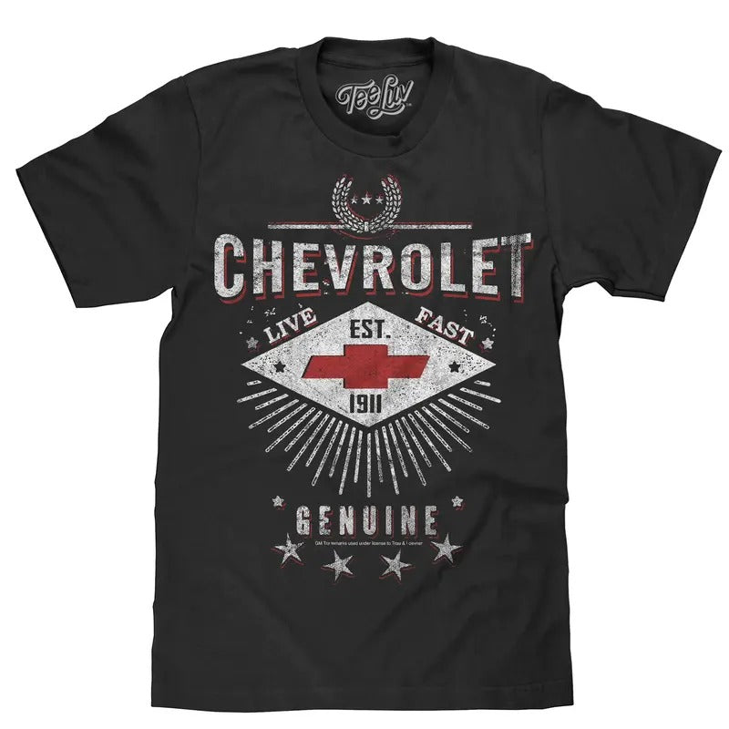 Chevrolet Live Fast T-Shirt - Black Hoodie, Sweatshirt | HypeDripTees.com