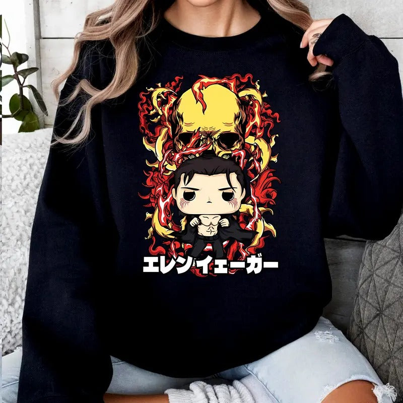 Chibi Eren Yeager T-Shirt, Sweatshirt, Hoodie | HypeDripTees.com