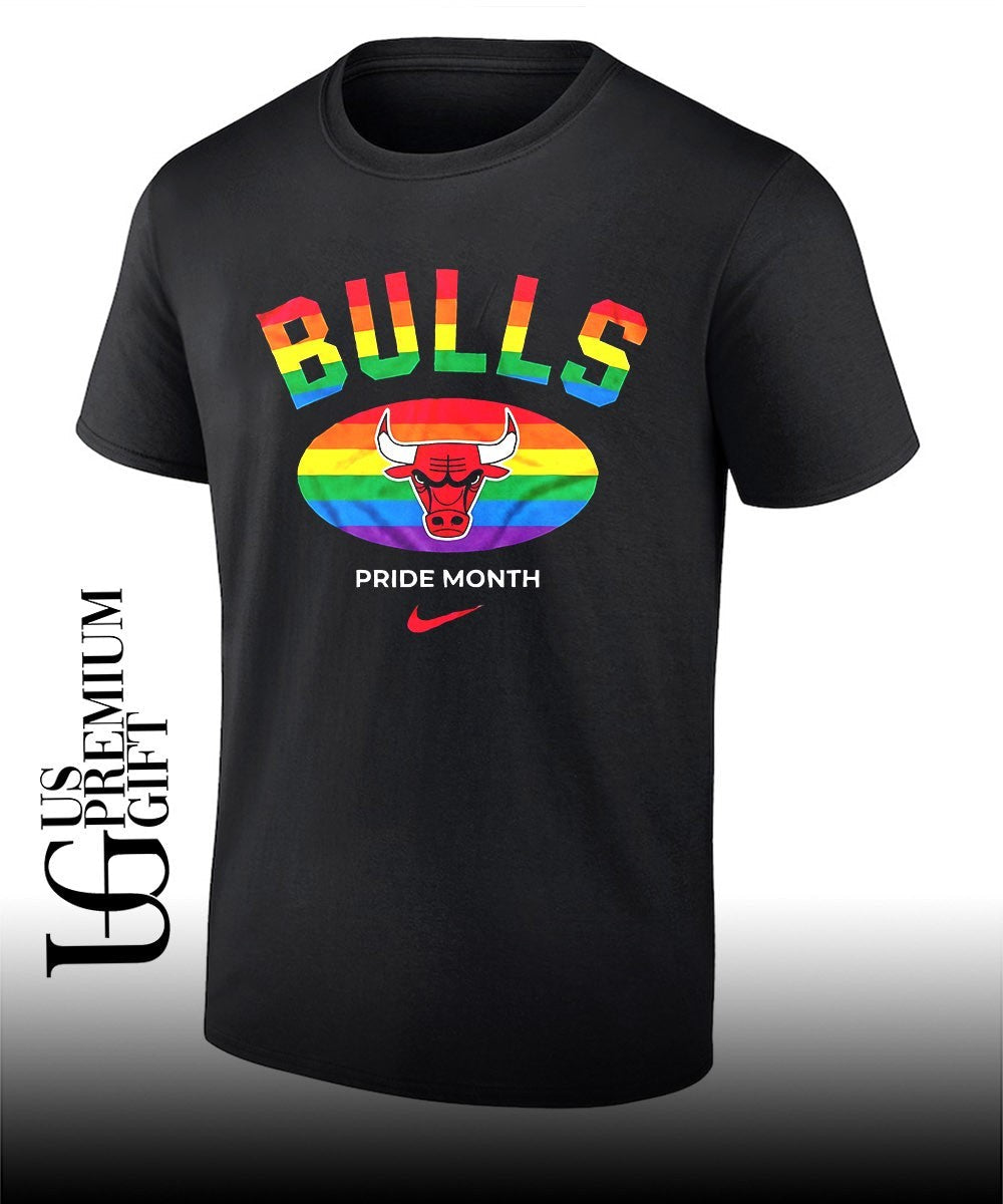 Chicago Bulls Pride Month rainbow shirt