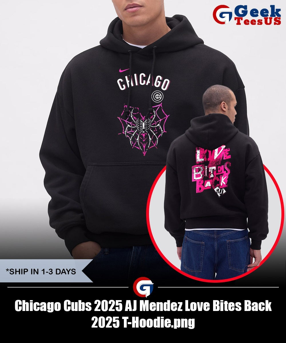 Chicago Cubs 2025 AJ Mendez Love Bites Back 2025 T-shirt