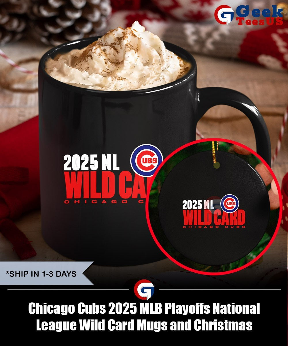 Chicago Cubs 2025 MLB Playoffs National League Wild Card shirt