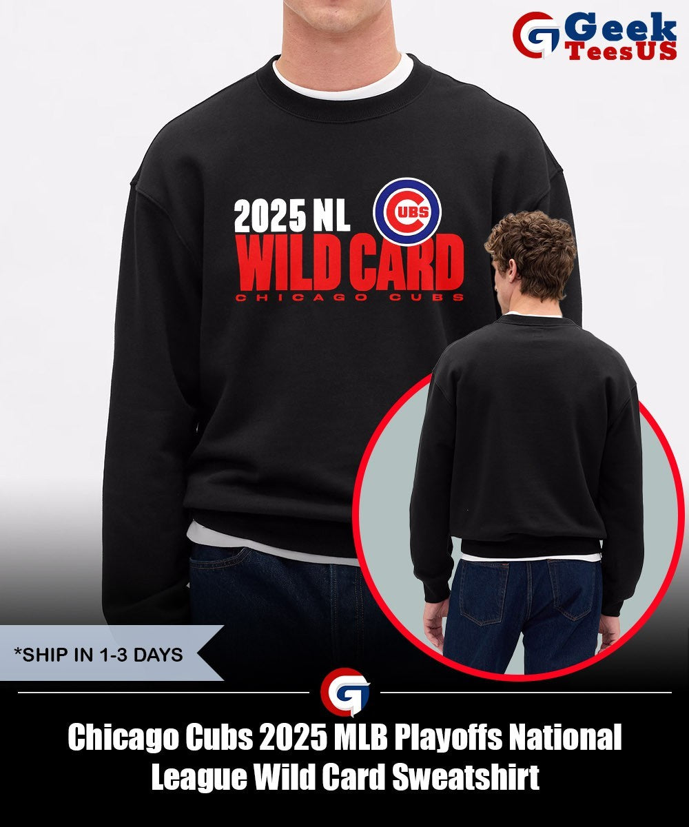 Chicago Cubs 2025 MLB Playoffs National League Wild Card shirt