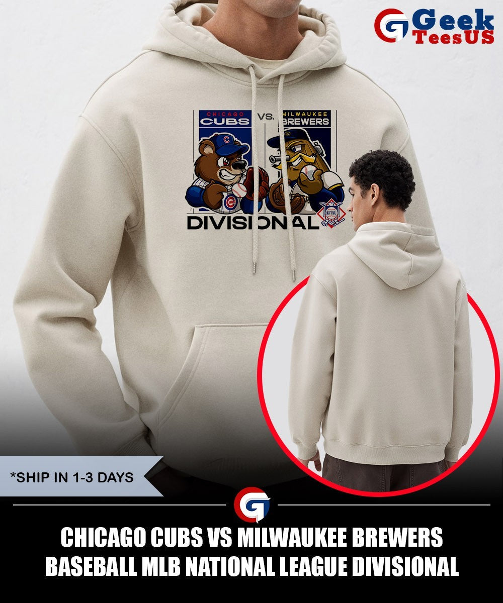 Chicago Cubs vs Milwaukee Brewers baseball MLB National League Divisional American 2025 mascot shirt