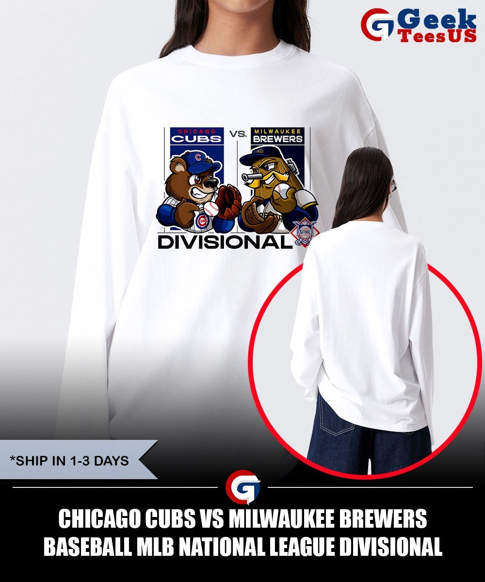 Chicago Cubs vs Milwaukee Brewers baseball MLB National League Divisional American 2025 mascot shirt
