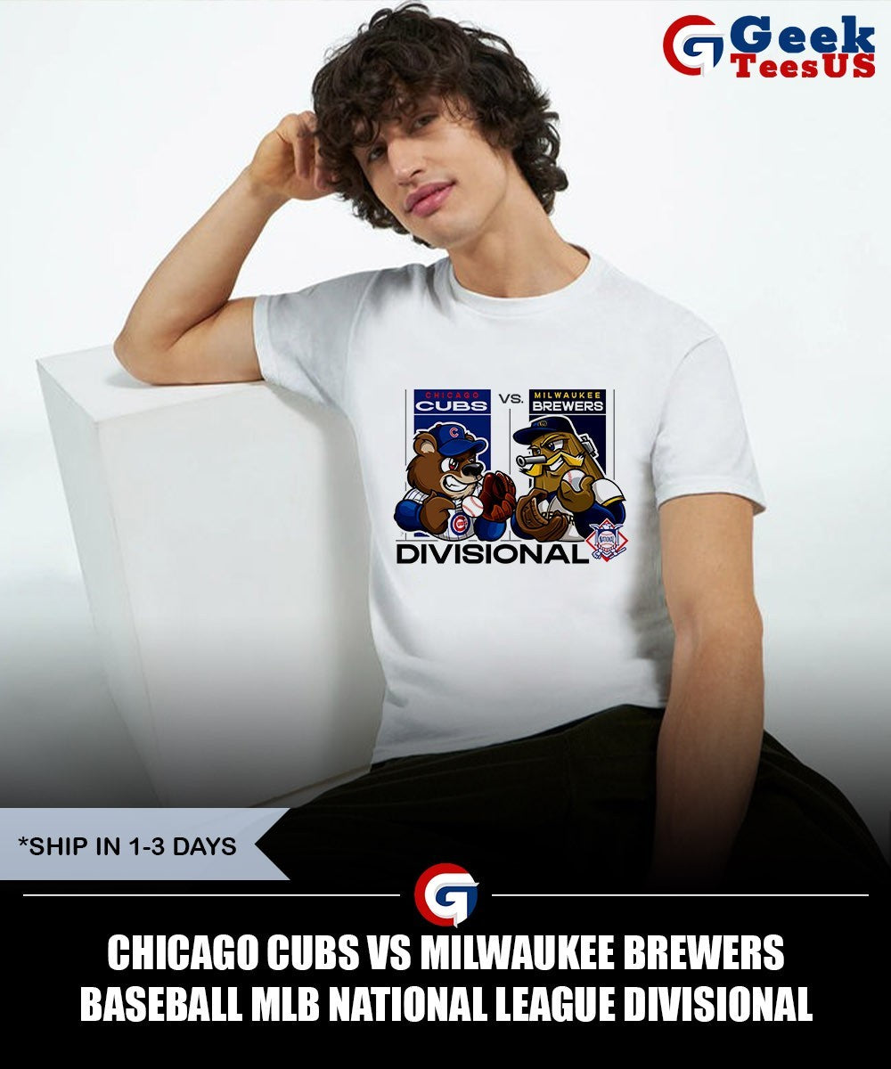 Chicago Cubs vs Milwaukee Brewers baseball MLB National League Divisional American 2025 mascot shirt