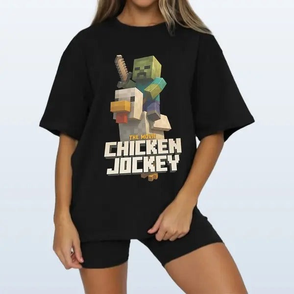 Chicken Jockey Unisex Classic Tee Miine.crafft Movie Inspired Graphic Shirt Cotton Graphic TShirt Hoodie, Sweatshirt
