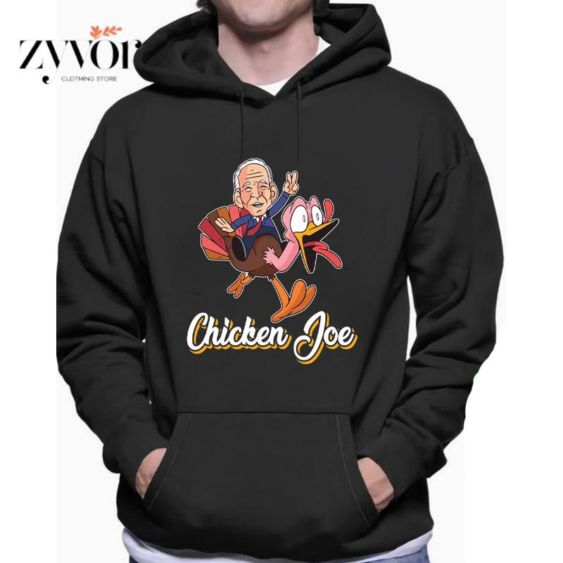 Chicken Joe Funny Hoodie Casual Street Style Fleece Fabric Pullover Hooded Sweatshirt for Women for Men T-Shirts