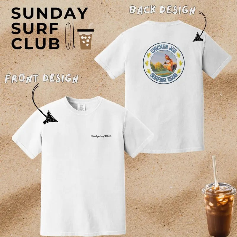 Chicken Joe Shirt, Beach Shirt, Design on Back Comfort Colors, Surf Tshirt, Surfing Club Hoodie, Sweatshirt