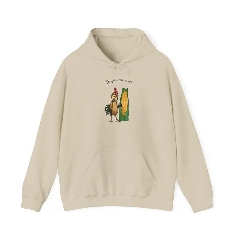 Chicken Joe Surfs Up Hoodie, Unisex Sweatshirt with Phrase 'Do You Even Shred', Beach Surfing Apparel, Surf Lover Gift,...