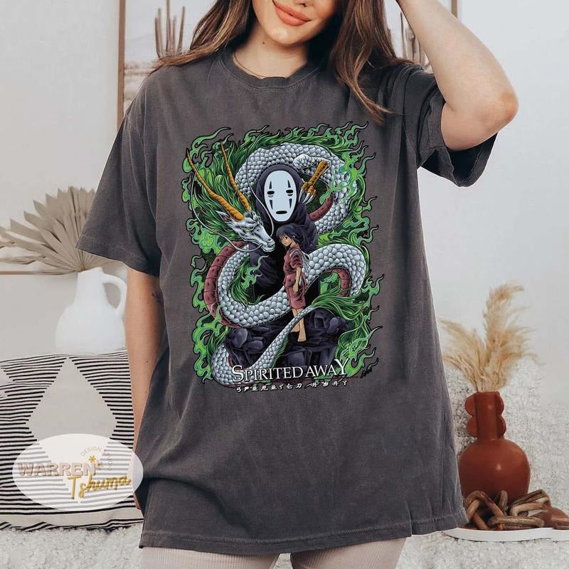 Chihiro Haku No face Spirited Away Vintage Shirt , Ghibli Spirited Away Shirt Hoodie, Sweatshirt | HypeDripTees.com