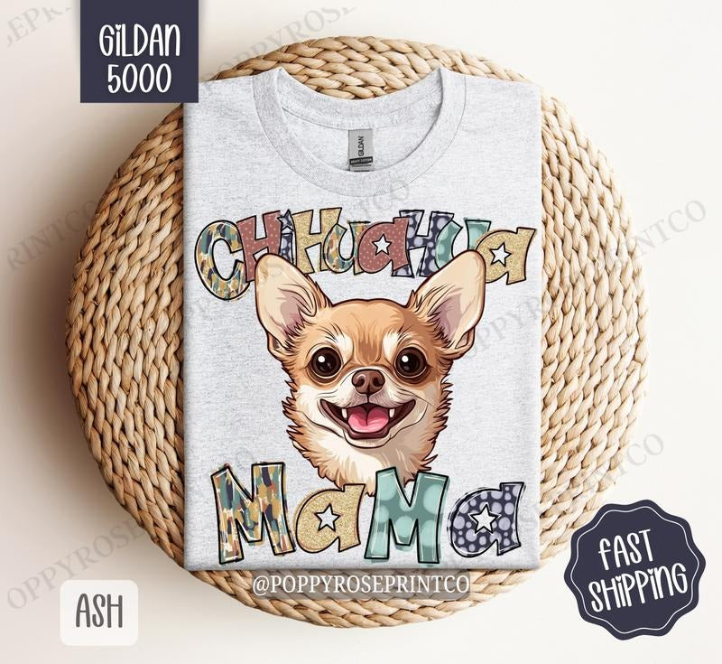 Chihuahua Mama Shirt Gildan, Dog Mom Women's Tee, Cute Mama Women's Tshirt Plus Sizes Hoodie, Sweatshirt | HypeDripTees.com