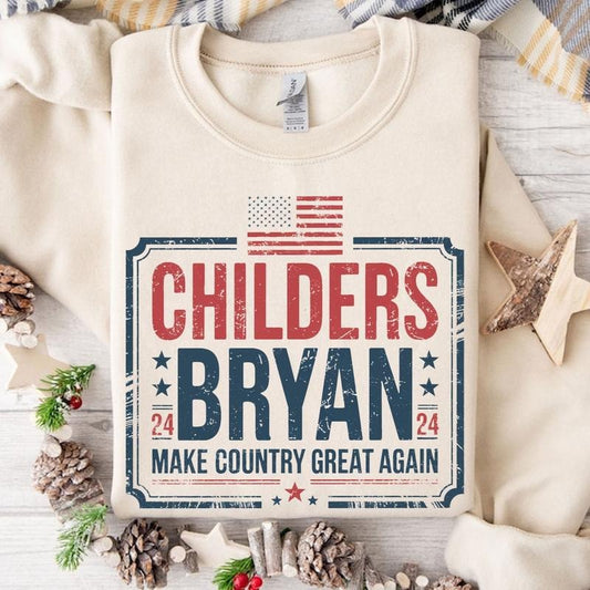 Childers Bryan Make Country Great Again ZB Sweater, Zach Tee for Fan Gift, Bryan Music Unisex Shirt, Full Sizes, Full Colors