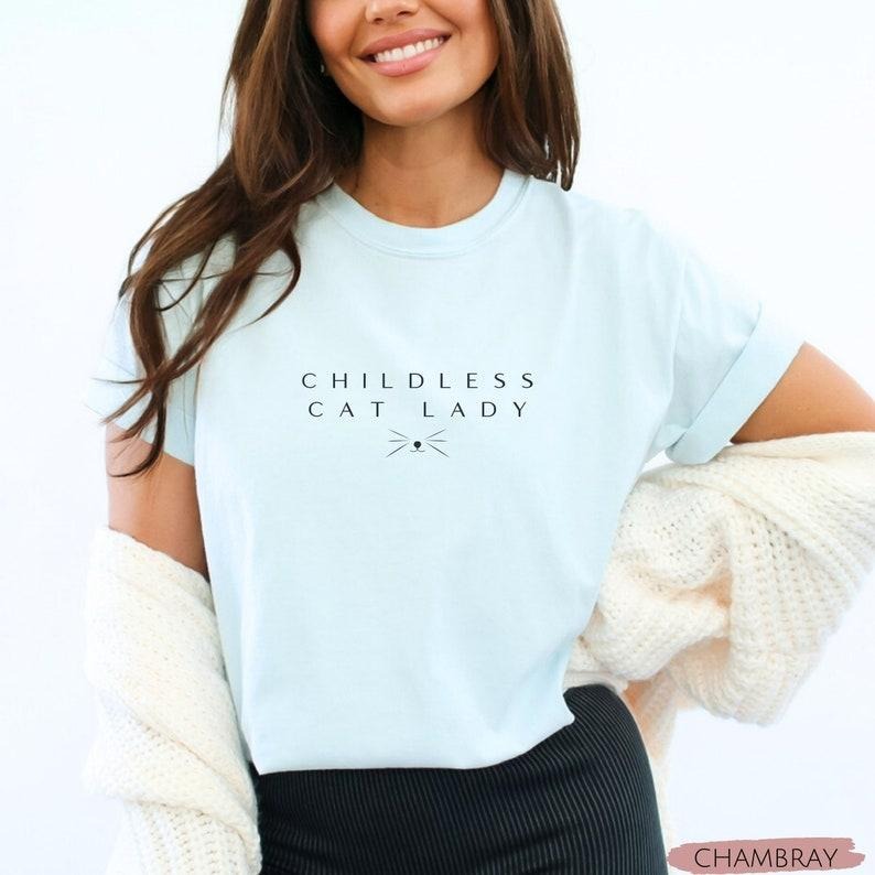 Childless Cat Lady Tshirt 2024 Election Political Shirts Hoodie, Sweatshirt | HypeDripTees.com