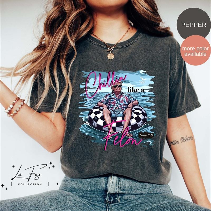 Chillin Like a Felon Trump Shirt Hoodie, Sweatshirt | HypeDripTees.com