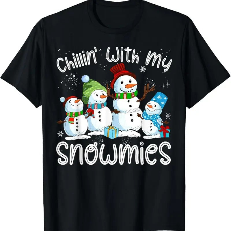 Chillin With My Snowmies Ugly Snowman Christmas T-Shirt Hoodie, Sweatshirt | HypeDripTees.com