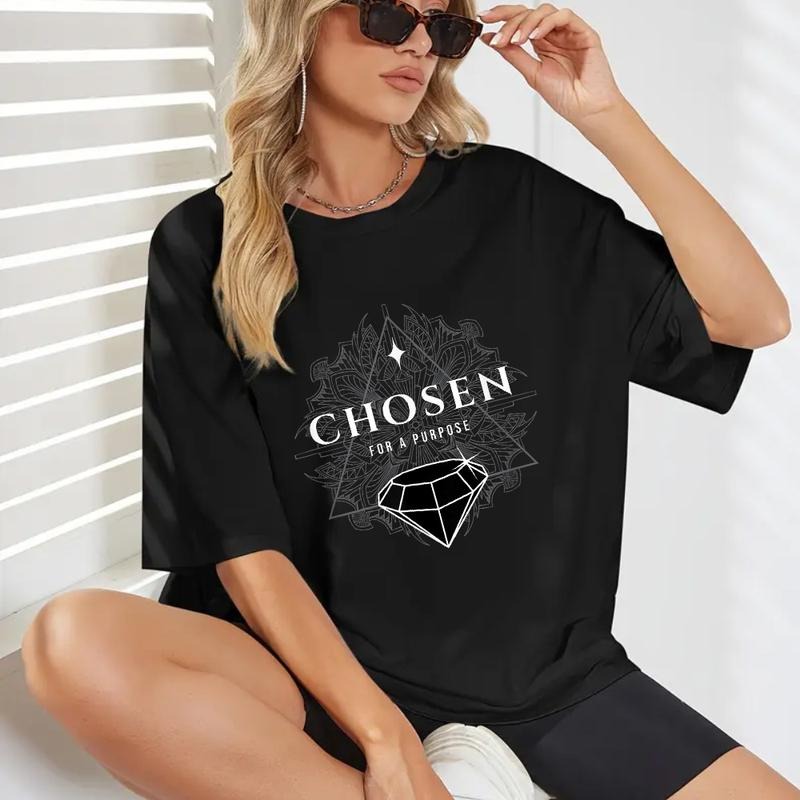 Chosen For A Purpose Shirt Casual Style Crew Neck Short Sleeve T-Shirt Tops Trendy for Unisex, Perfect Gift Hoodie,...