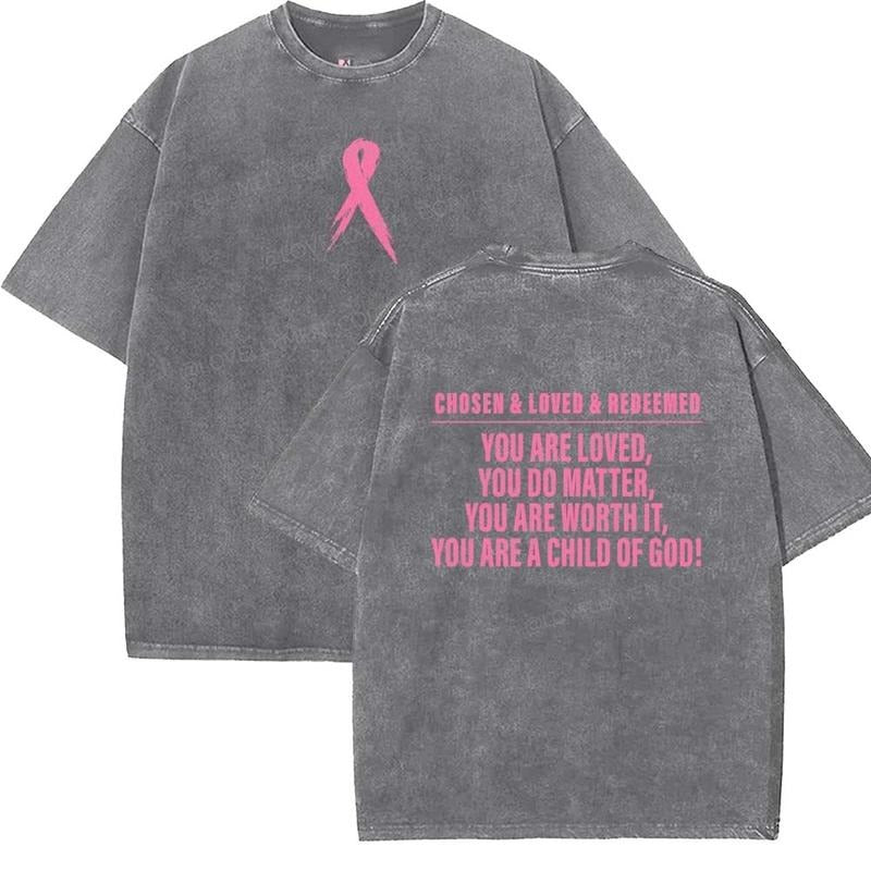 Chosen Loved Redeemed Unisex Washed T-Shirt, Christian t shirts, Vintage 90s Graphic Tee, Gift Top Womenswear Cotton...