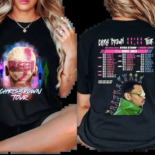 "Chr1s Br0wn Shirt, Chr1s Br0wn 11 11 Tour 2024 T-Shirt, Chr1s Br0wn Fan Shirt, Chris Brown 2024 Concert T-Shirt, Chr1s...